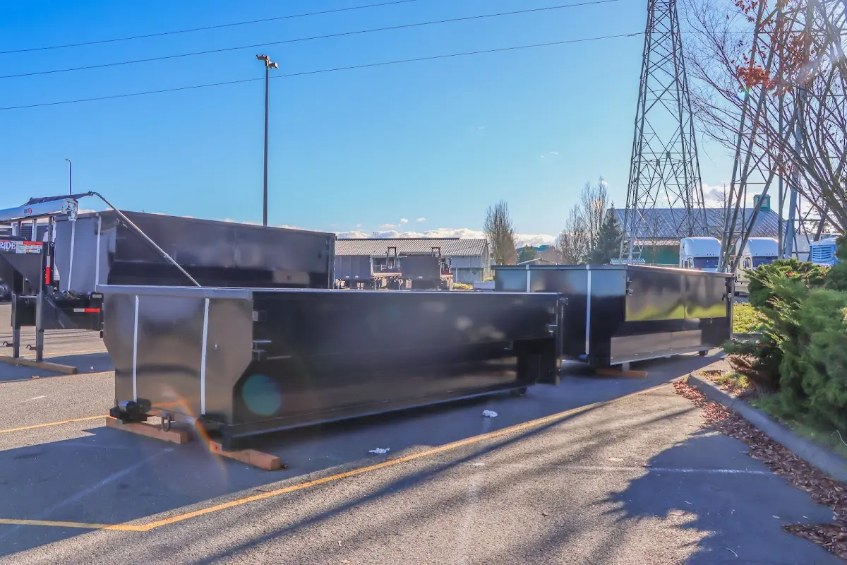 Roll-off dumpster ready for waste disposal at job site for 20 Yard Dumpster Rental in Grant-Valkaria